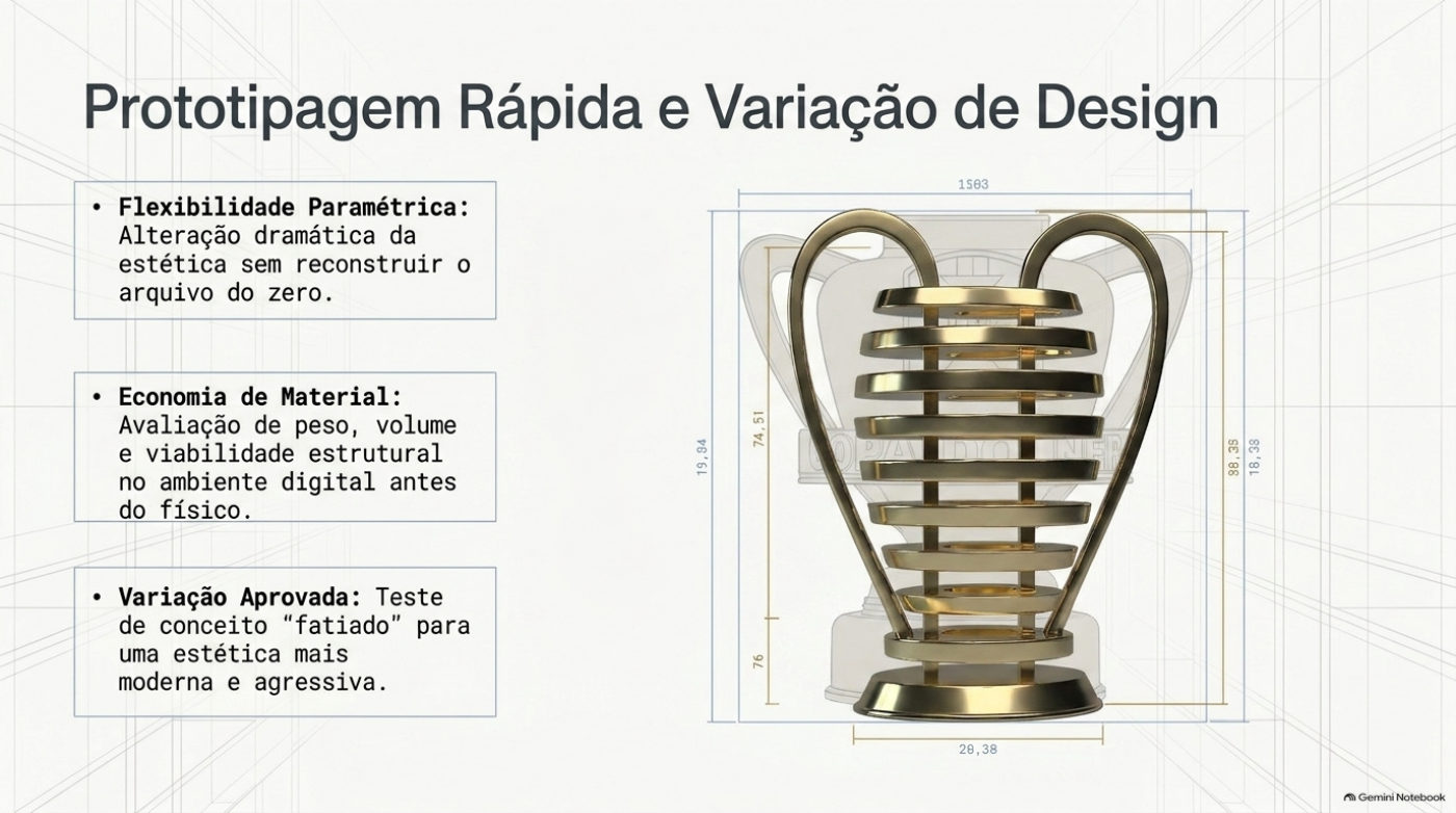 Prototipagem rápida — variação de copa fatiada