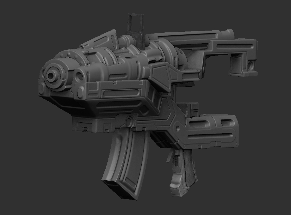 Arma 3D — estudo de hard surface