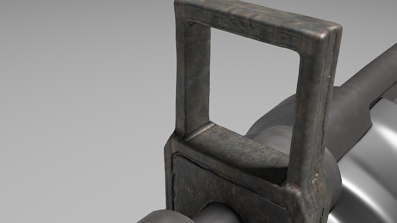 Arma 3D — modelagem hard surface, variação
