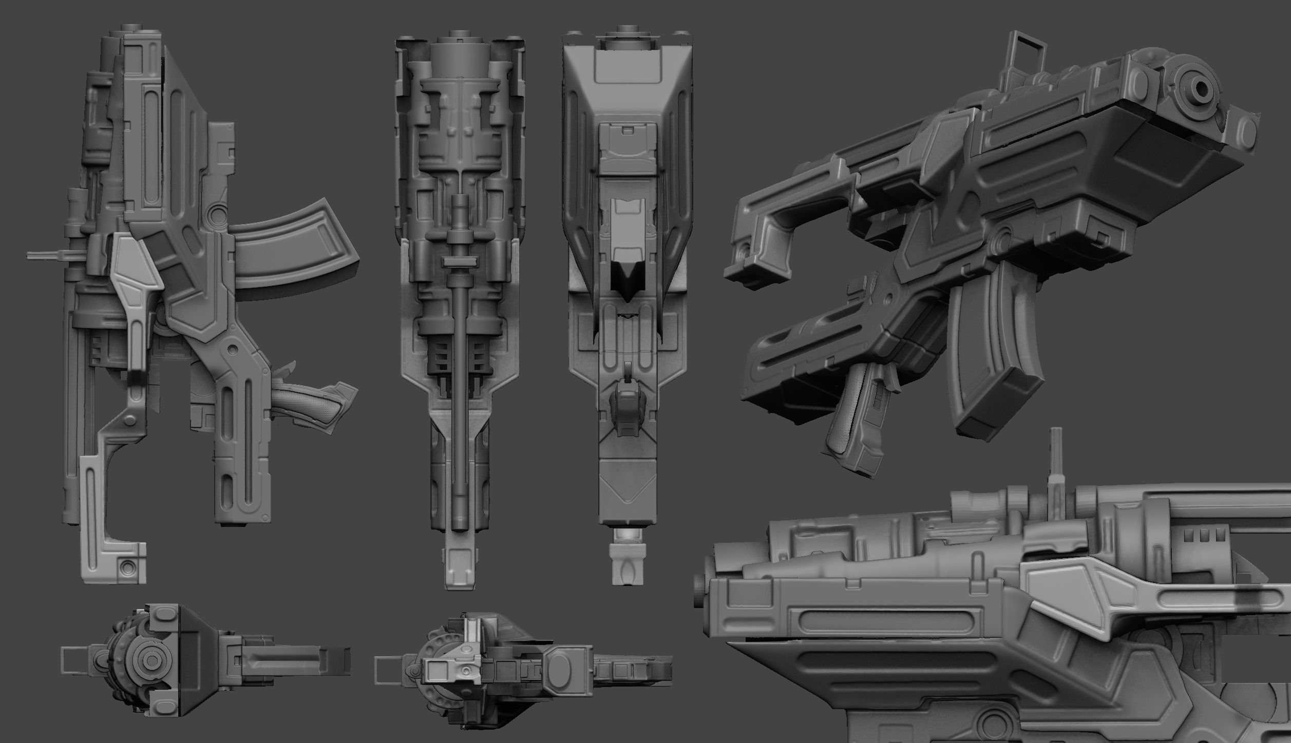 Arma 3D — modelagem hard surface